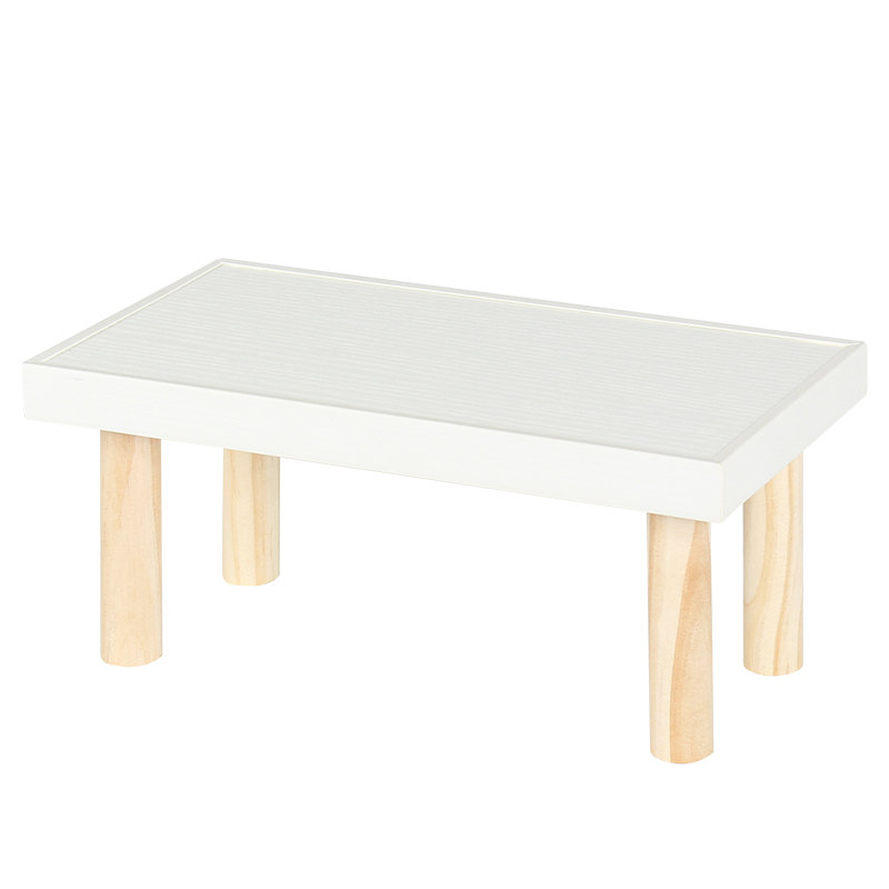 桌面小花架多肉架子办公桌置物盆架实木小型置物架窗台收纳木架子