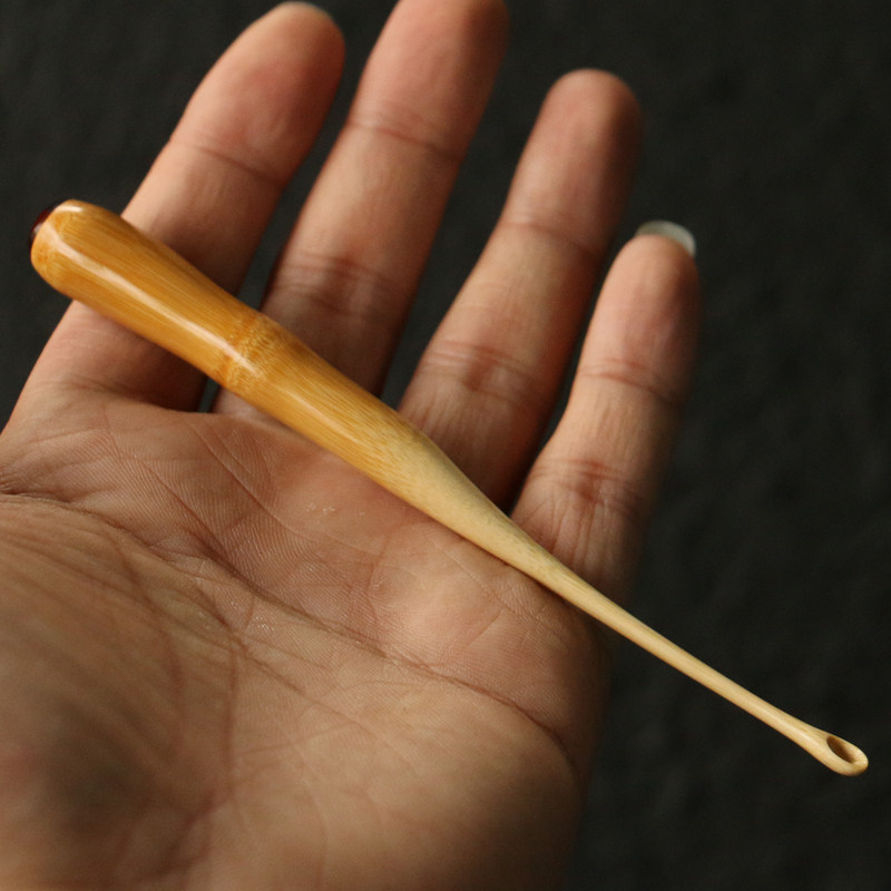 精品纯手工制作天然一体实心老玉竹挖耳勺竹制竹雕掏耳屎采耳神器
