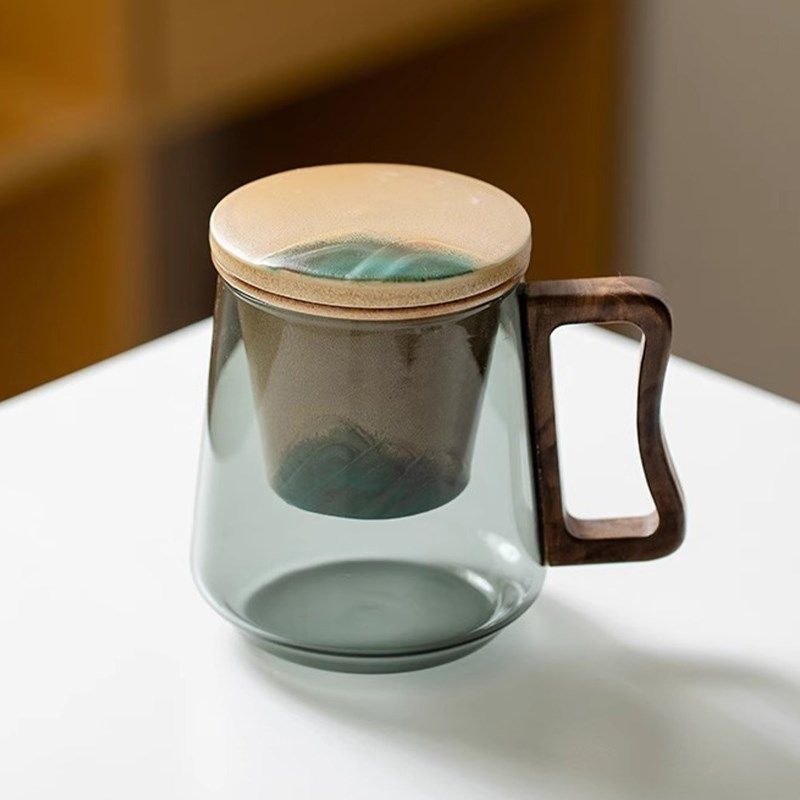 U Mi LIVING墨禾  杯具玻璃茶杯茶水分离杯陶瓷过滤泡茶杯水杯