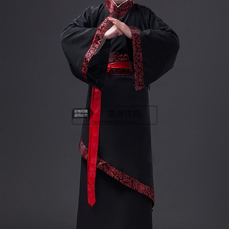古装汉服唐装秦朝春秋战国三国臣子官服汉朝大臣舞蹈LS2018年春季