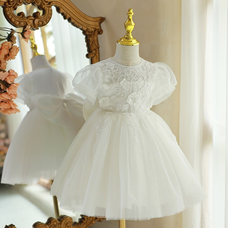 女童连衣裙女孩公主裙生日花童婚礼儿童主持人洋气演出服钢琴表演