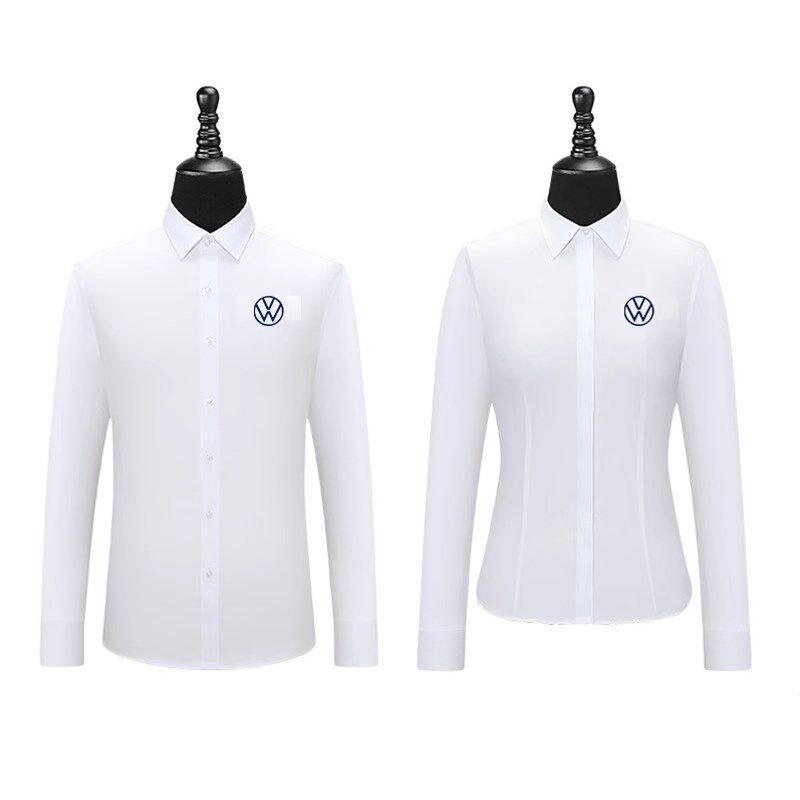 一汽大众新款4S店汽车工作服长袖衬衫POLO衬男女款上衣支持定制