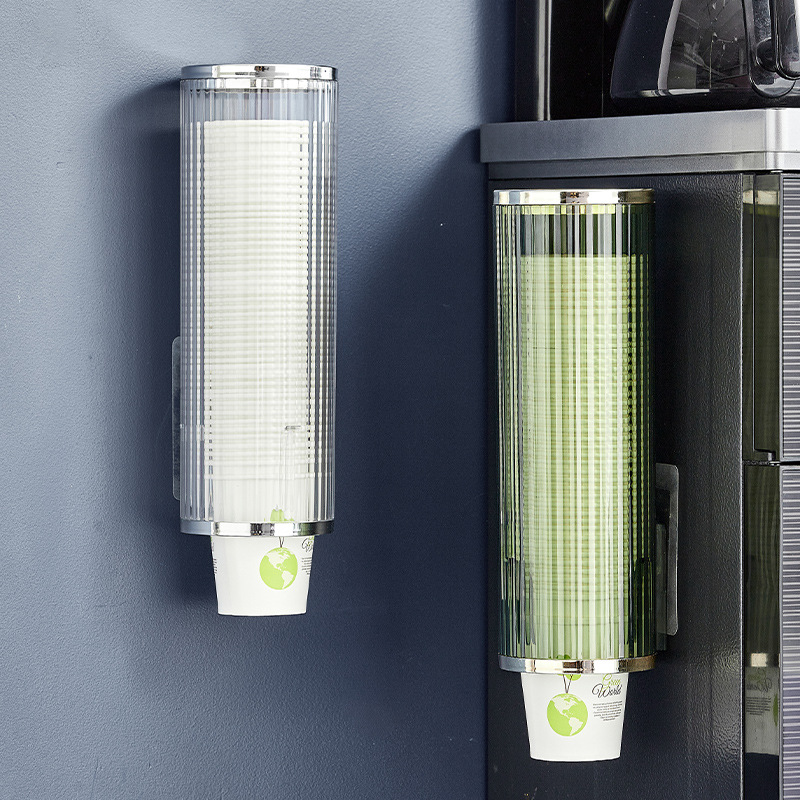 一次性取杯器杯架杯子架子置物架网红放水杯装挂纸杯桶防尘收纳盒