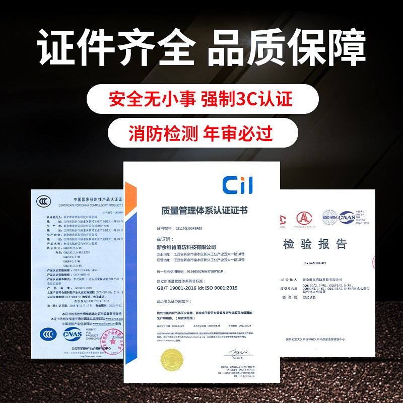 七氟丙烷柜式灭火装置自动灭火器系统药剂气体瓶充装压力表电磁阀