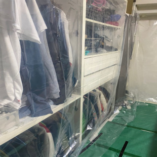简易吊顶塑料布隔断加厚防水家用封窗防尘户外白色高透明挡风遮灰