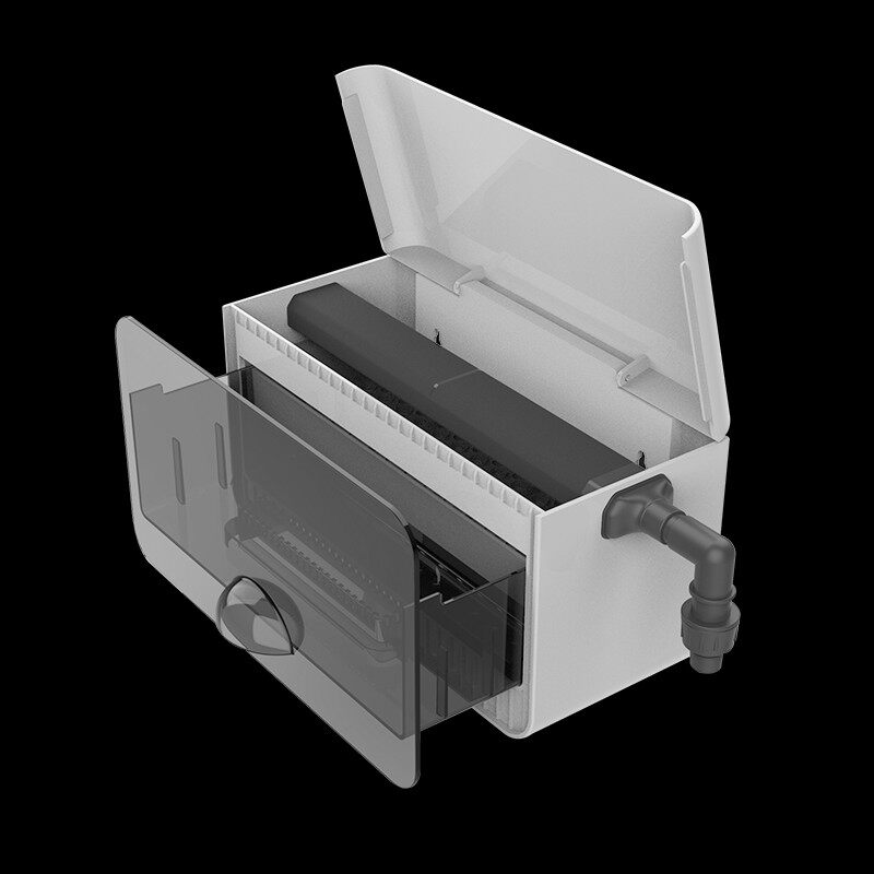 鱼缸过滤器乌龟滴流盒上滤顶滤系统静音小型壁挂瀑布过滤盒三合一