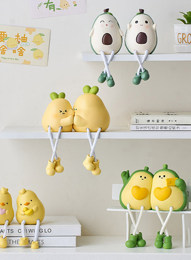 创意可爱吊脚娃娃桌面摆件家居客厅玄关置物架装饰品儿童玩偶礼物