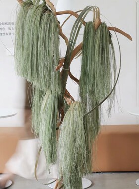 花艺装置美陈花材水烛叶丝干花花束垂挂型装饰材料大型草月流摆件