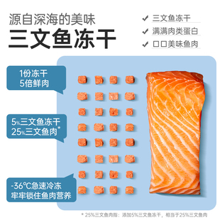 欢虎仔三文鱼冻干双拼猫粮3斤通用型英短蓝猫营养全价猫咪猫粮10