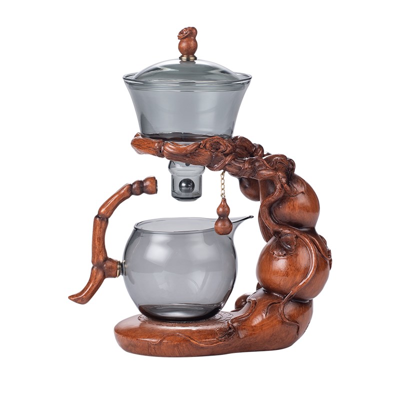 福禄玻璃全自动懒人功夫茶具套装中式高档家用盖碗茶壶冲泡茶神器