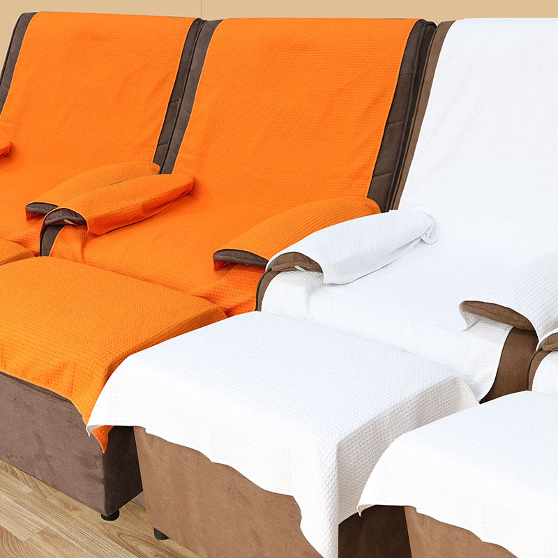 足浴沙发巾四件套美容院按摩椅罩足疗两件套防滑铺巾垫套印字定做