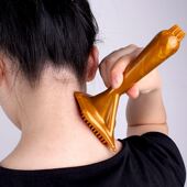 疏通肝胆经络刷肚子按摩器全身通用刮痧板肩颈背部专用燃脂三角刷