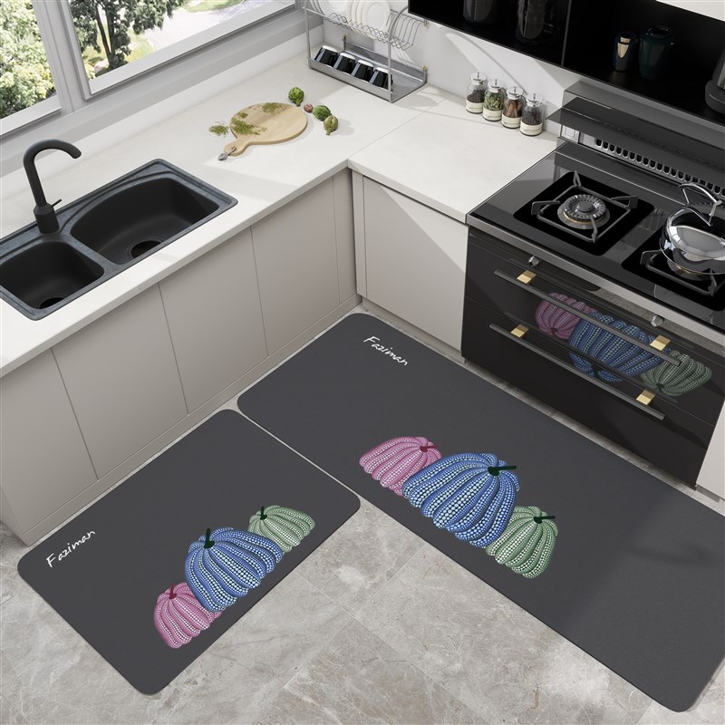 家用长条厨房地垫吸水脚垫地毯全铺垫子耐脏客厅免洗防滑防油防水