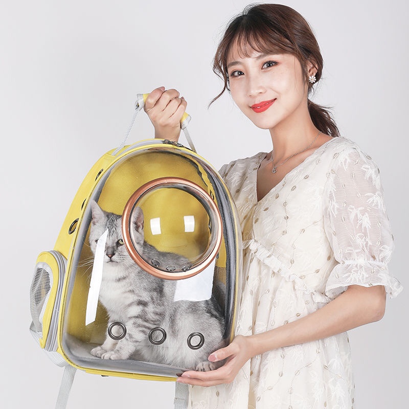 新款宠物背包猫咪太空舱猫窝冬季双肩外出便携猫包狗狗透气太空包