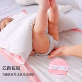 蓓酷睡袋婴儿秋冬季 幼儿宝宝防踢被加厚可脱胆防惊跳神器纯棉一体