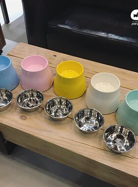 QB super休普高碗防颈椎碗防滑宠物碗不锈钢狗碗狗食盆水碗猫碗