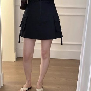 高腰显瘦半身短裙 南瓜籽女装 定制大码 胖妹妹mm港风休闲工装 裙夏季