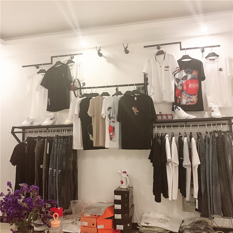 铁艺服装店展示架上墙壁挂式女童装店铺装修货架墙面套装挂衣服架