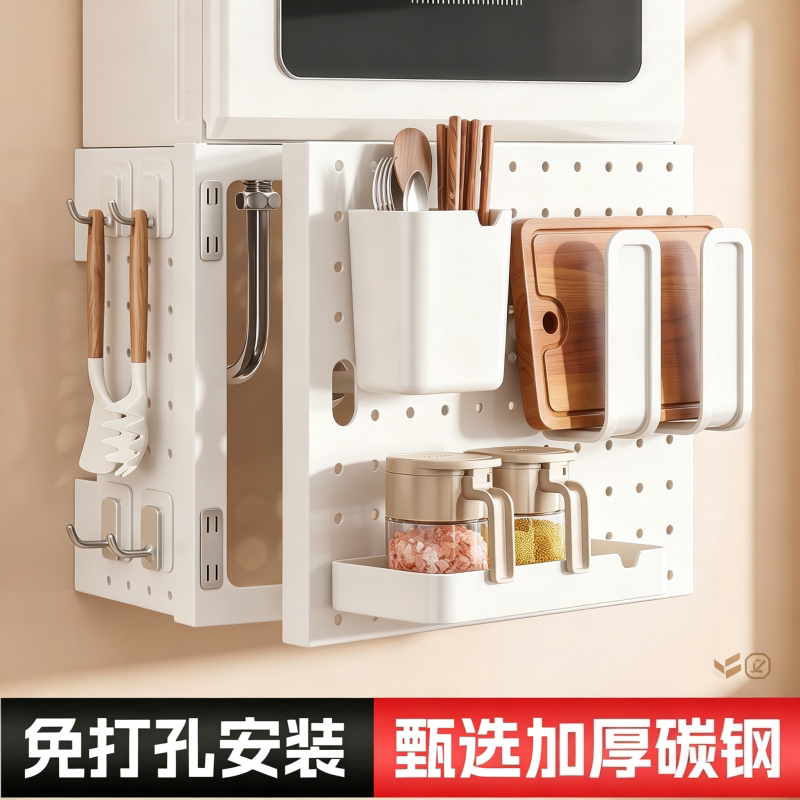 热水器管道遮挡板开门燃气管道装饰遮挡洞洞板厨房置物架管线遮丑