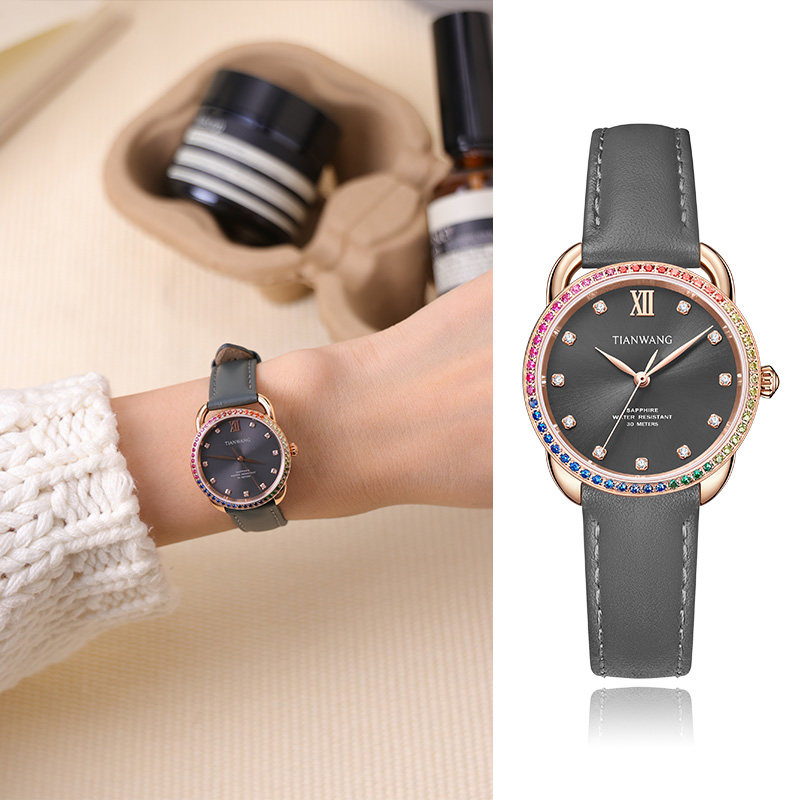 天王时尚彩虹圈女士手表31254