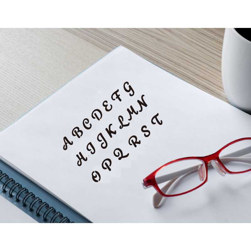 新款直销跨境12款DIY英文字母数字镂空绘画模板PET日记手工纳账本