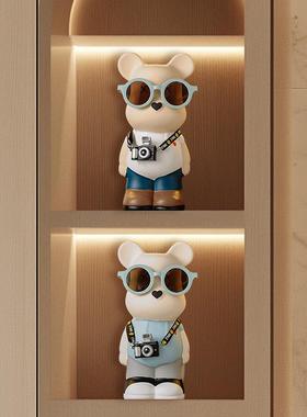 直销新款暴力熊摆件轻奢高档客厅酒柜电视柜展示柜直播间装饰品高