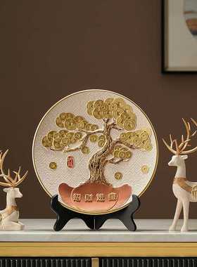 新款直销挂盘摆件鹿客厅展示柜玄关屏风电视柜酒柜装饰品乔迁之喜