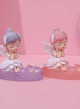 新款直销安妮芭蕾女孩手机支架卡通桌面树脂工艺摆件颜值多功能天