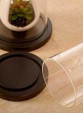 直销新款永生花玻璃罩 七夕情人节玫瑰花束摆件 多肉防尘玻璃罩