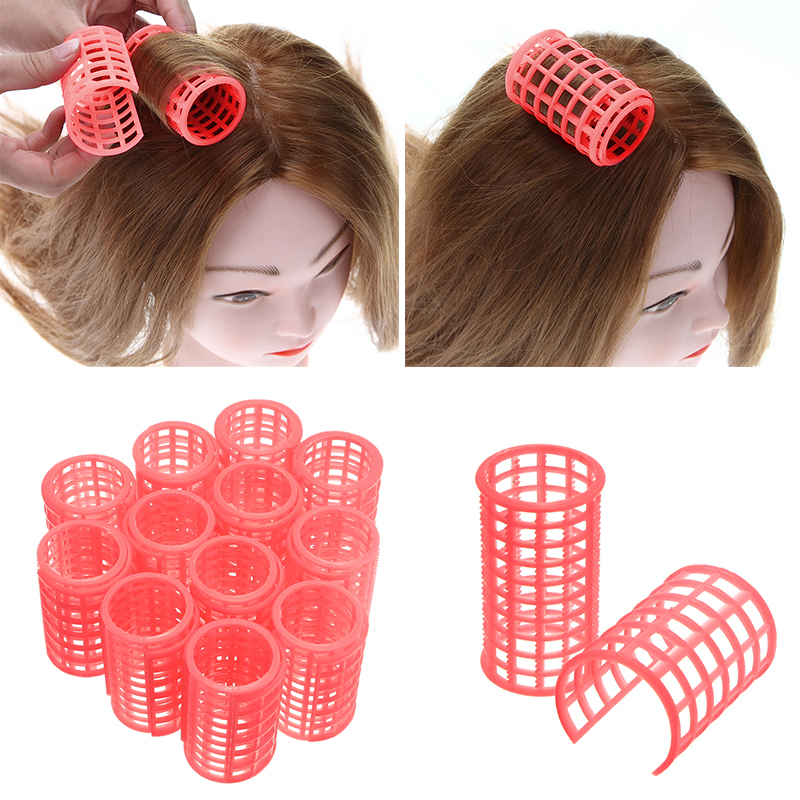 12PCS/Pack 20/26/32/36/40mm Hair Curler Roller Large Grip Ha