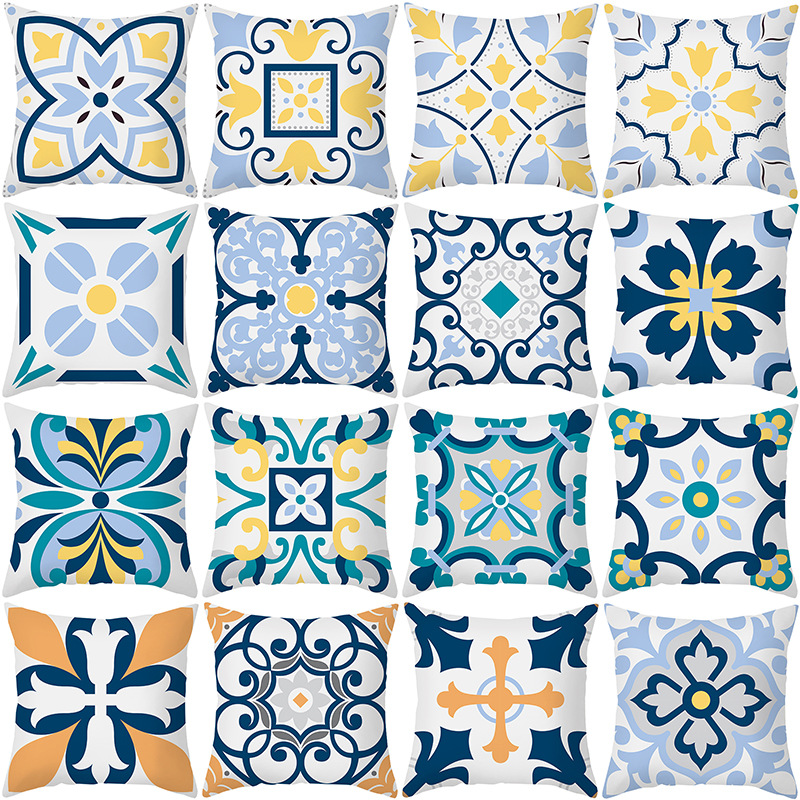 Ethnic Floral Patterns Sofa Cushion Cases Nordic Geometric S