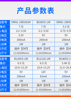 DC-DC隔离模块5V/200mAB0505S-1W电源模块 5V转5V5V转12V