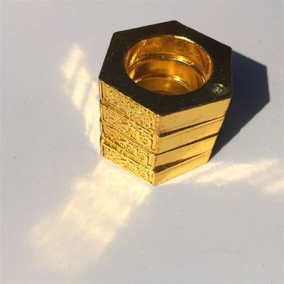 Personality round finger hexagonal ring square finger person