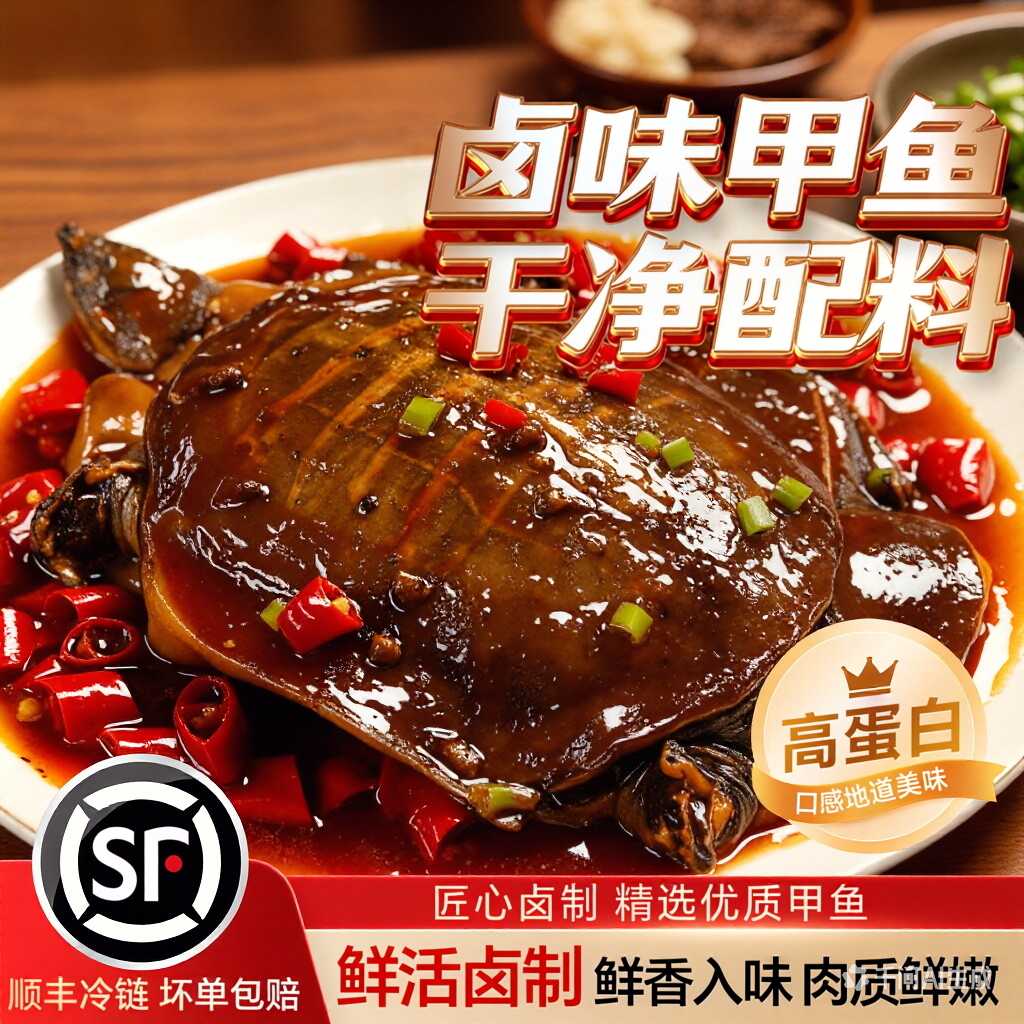 【顺丰发货】甲渔先生麻辣/五香甲鱼100g起多规格 开袋加热即食菜