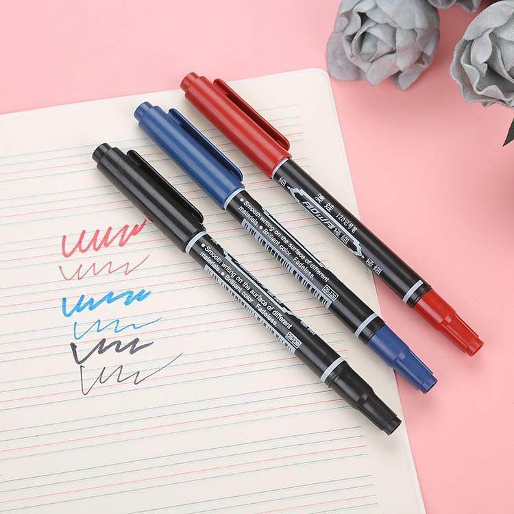 小双头油性记号笔黑蓝红美术勾线笔不掉色物流马克笔美术水性绘画,文具电教/文化用品/商务用品,记号笔,淘宝优惠券,粉丝福利购,淘宝优惠卷