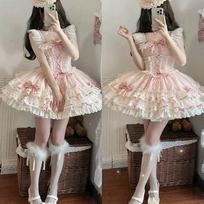 小芙蝶Lolita现货芭蕾风公主裙成人礼毕业典礼生日礼服公主蓬蓬裙