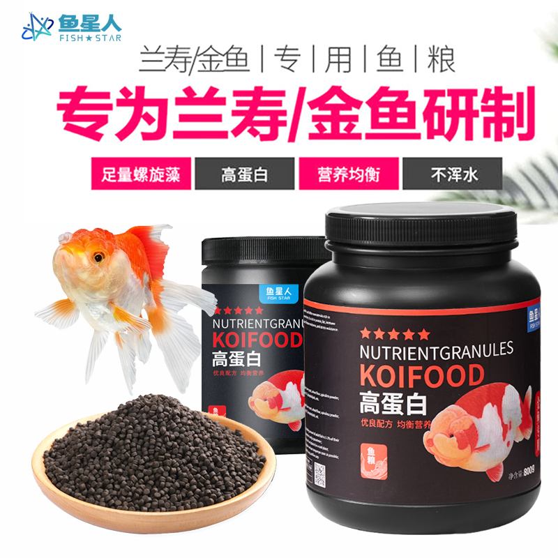 兰寿狮鱼粮鱼食上浮金鱼专用金鱼
