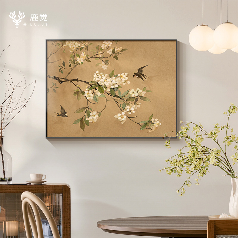 喜上眉梢电表箱装饰画宋代美学餐厅电表盒电闸箱挂画配电箱遮挡画