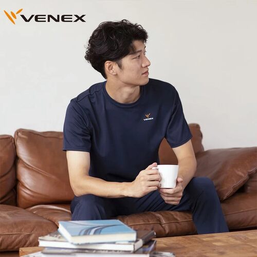 VENEX/威耐可适日本休养服睡衣男款短袖T恤 舒缓疲倦睡眠家居服