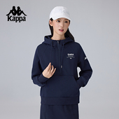 半拉链休闲连帽卫衣 女款 Kappa卡帕背靠背2025新款 运动针织套头衫