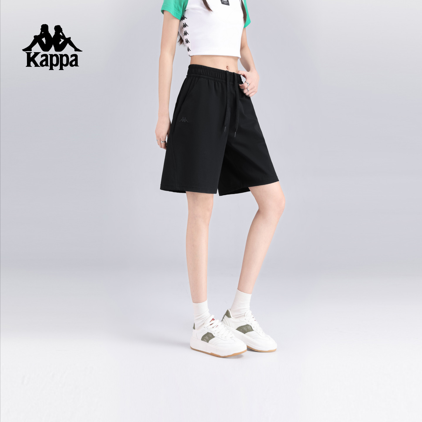 Kappa卡帕背靠背运动短裤女2026新款夏季透气凉感宽松休闲裤子