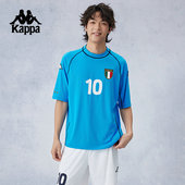 简约圆领短袖 Kappa卡帕男款 时尚 薄款 上衣 复古休闲弹力运动T恤夏季