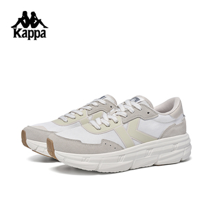 Kappa卡帕背靠背情侣运动鞋2025新款减震跑鞋男百搭厚底老爹鞋女