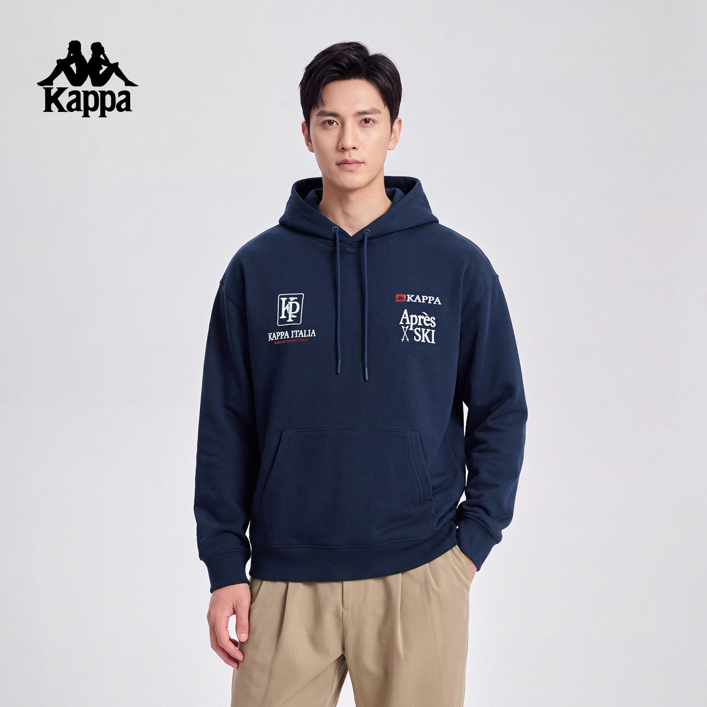 Kappa背靠背男连帽卫衣宽松