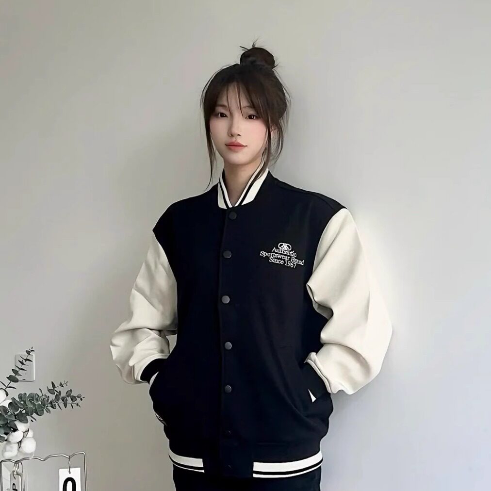 卡帕刺绣夹克复古棒球服
