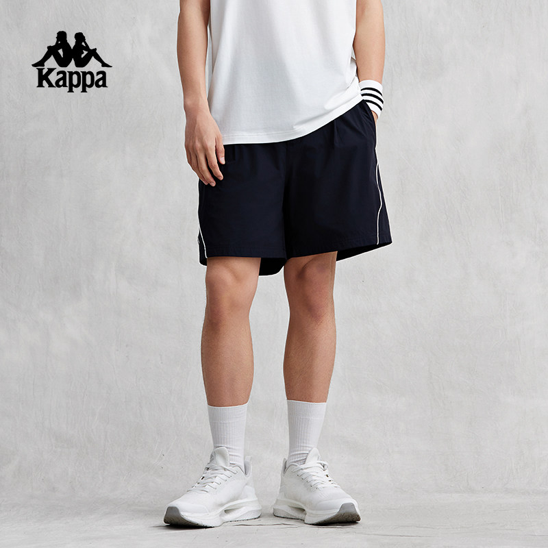Kappa卡帕背靠背运动裤男2025新款宽松直筒休闲短裤五分裤薄款夏