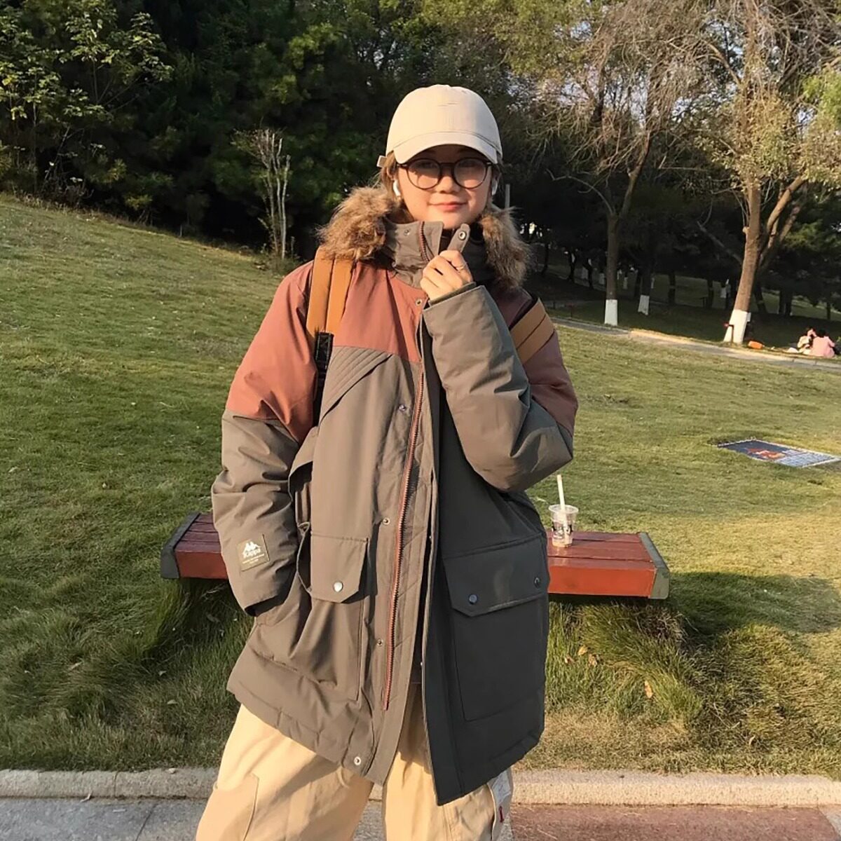 Kappa卡帕背靠背羽绒服男款2024新款冬季连帽防寒服外套上衣女款图片
