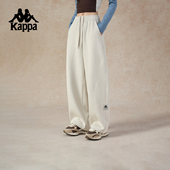 纯棉针织裤 Kappa卡帕背靠背运动长裤 休闲直筒裤 秋季 子 女2025新款