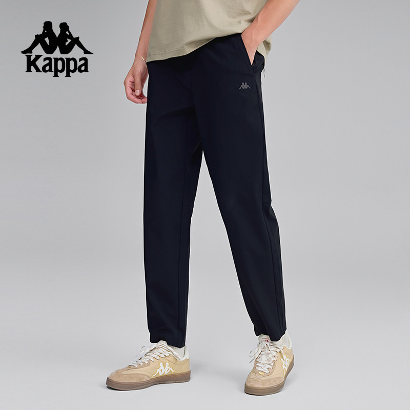 Kappa卡帕背靠背运动裤男士新款防泼水休闲裤直筒弹力裤跑步长裤
