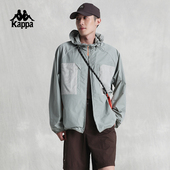 Kappa卡帕背靠背新款 防泼水冲锋衣男旅游防风衣户外爬山穿搭外套